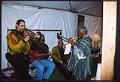 Image of Dizzy Gillespie rehearshing with band backstage, Seattle, August 9, 1991