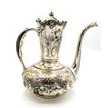 Image of Silverplated chocolate pot or coffeepot from the family of Elisha P. Ferry, Washington Territory Governor from 1872-1880
