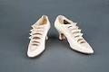 Image of White kid leather wedding shoes, 1906