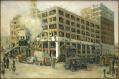 Image of Painting of construction of the White-Henry-Stuart building by Fokko Tadama, 1914
