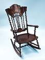 Image of Mahogany rocking chair from Standard Furniture Co. in Seattle, 1890