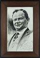 Image of Photographic print of portrait drawing of John Edward Chilberg by Frank Calvert, 1909