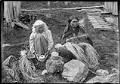 Image of Two Makah basketmakers, Neah Bay, circa 1900