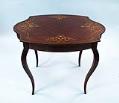 Image of End table with inlay and mother-of-pearl accents, 1915-1930
