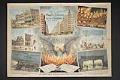 Image of Poster distributed by Seattle-based real estate and financial brokers, Crawford and Conover, featuring illustrated scenes of the Great Seattle Fire of 1889