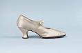 Image of Satin wedding shoes, ca. 1923