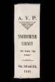 Image of Ribbon commemorating the 1909 Alaska-Yukon-Pacific Exposition (AYPE), featuring Snohomish County
