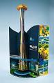 Image of Oversized cardboard display featuring iconic sites of the Seattle World's Fair, 1962