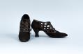 Image of Brown suede shoes with leather open work, ca. 1915-1920s