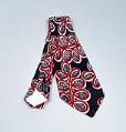 Image of Navy blue and red silk necktie, ca. 1950s-1960s