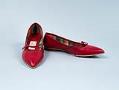 Image of Pair of red designer flats, 1963