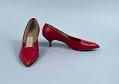 Image of Pair of red heel pumps, ca. 1963