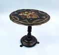 Image of Papier-mâché tilt top table made in Great Britain, 1840-1855