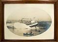 Image of Framed photograph of the launching of US Army Transport 