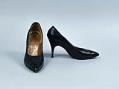 Image of Dark-blue calf leather pumps, ca. 1950s