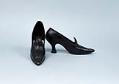 Image of Pair of black leather heels, 1918-1920