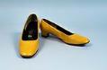 Image of Pair of yellow patent leather pumps, 1967