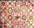 Image of Odd Fellows pieced appliqué album quilt, 1849