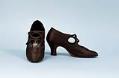 Image of Brown satin heels, ca. 1918