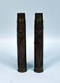 Image of Pair of brass flower vases, ca. 1918