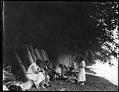 Image of Women's University Club picnic on beach, probably in Seattle, 1928