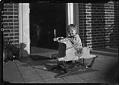 Image of Child on rocking horse at Seattle Day Nursery, Seattle, circa 1930