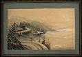 Image of Original drawing depicting Lake Washington Boulevard and shoreline in Seattle by A. G. McGraney, 1910