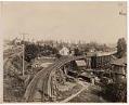 Image of Trestle and bunkers of Cascade Coal Co., Latona neighborhood, Seattle, circa 1915