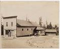 Image of Columbia & Puget Sound Railroad ticket office and freight warehouse, Newcastle, circa 1915