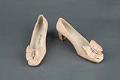 Image of Beige silk Givenchy pumps, ca. 1970