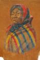 Image of Hide painting of Kikisoblu (Princess Angeline) by Carrie Monroe (C.M.) Gilbert, ca. 1900-1915