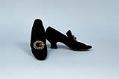 Image of Black velvet pumps, ca. 1912