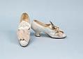 Image of White kid leather wedding shoes, 1908