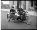 Image of Trixie Friganza in sidecar of Harley-Davidson  motorcycle, Seattle, 1917