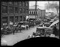 Image of Grocery wagons on Marion Street, circa 1905