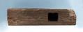 Image of Hand-hewn cedar log from homestead cabin built by Albert Burrows, 1883