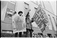 Image of Black Panthers demonstrating at federal courthouse, Seattle, 1969<br />Black Panthers demonstrating at federal courthouse, Seattle, May 1969