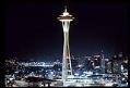 Image of The Space Needle at night, Seattle World's Fair, 1962