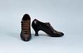 Image of Bronzed kid leather shoes, ca. 1912