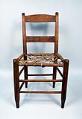 Image of Slat back side chair made by Henry Van Asselt for the Maple family, 1870s