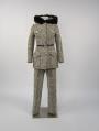Image of Black and white houndstooth pantsuit worn by Peggy Corley, 1973