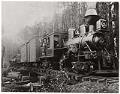 Image of Locomotive and log train near Hobart, Washington, circa 1915