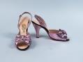 Image of Shiny pink heeled sandals, ca. 1960