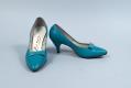 Image of Aqua blue pumps, ca. 1965