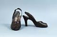 Image of Pair of gray lizard skin pumps, ca. 1950