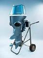 Image of Full scale model of outboard motor without prop, ca. 1957