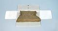 Image of White cloth case to hold gold mesh purse, ca. 1930-1940