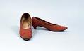 Image of Red-orange patterned shoes, ca. 1960s-1970s
