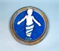 Image of The della Robbia Bambino plaque from the original Children's Orthopedic Hospital on Queen Anne, ca. 1946