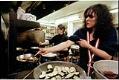 Image of Ruth Younker and Dalia Amon cooking for Shabbat Across America, April 1, 1997
